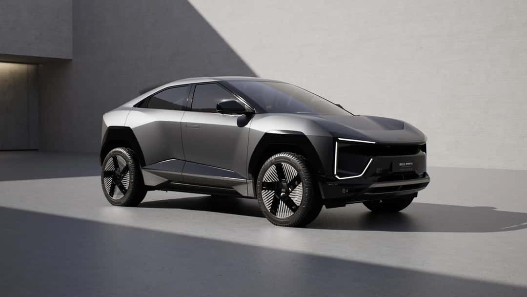 Electric SUV ready for pre-delivery inspection